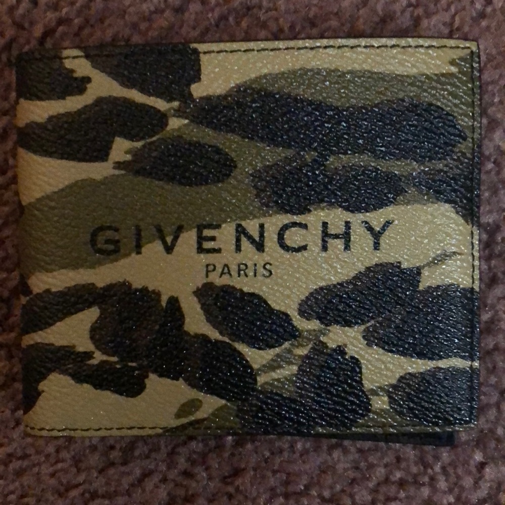 Givenchy Paris camo wallet